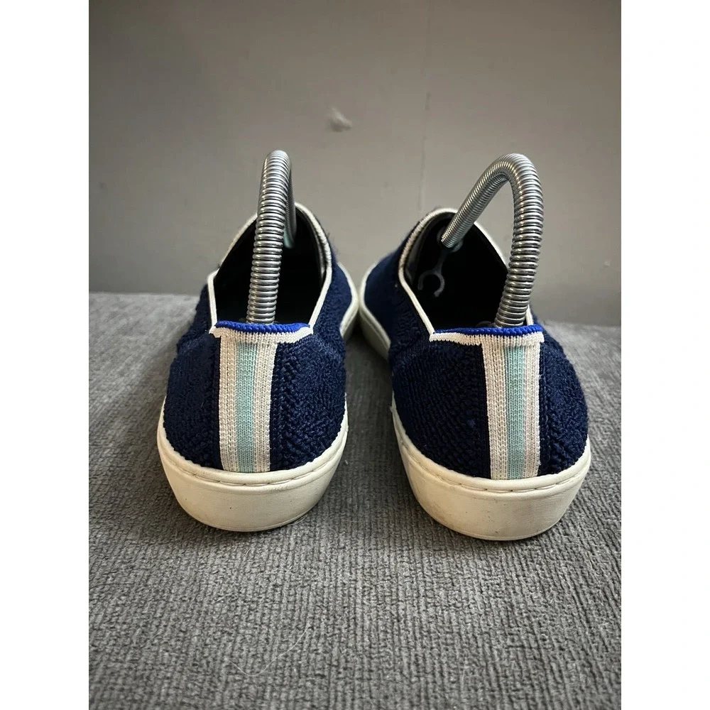 Rothy's The Slip On Terry‎ Sapphire Fabric Low Top Loafers Sneakers Shoes Sz 7.5